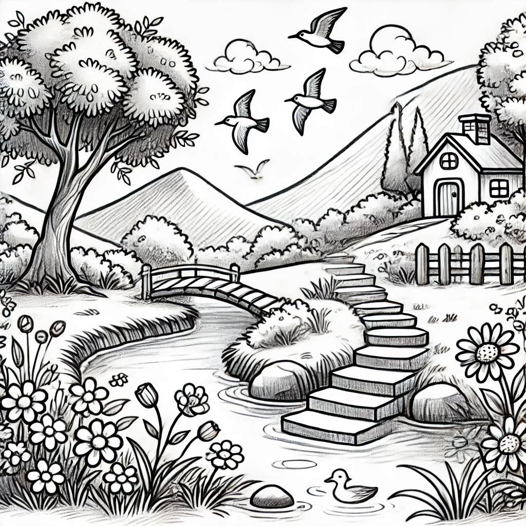 Scenery Drawing for Kids: Easy Nature Sketch Ideas
