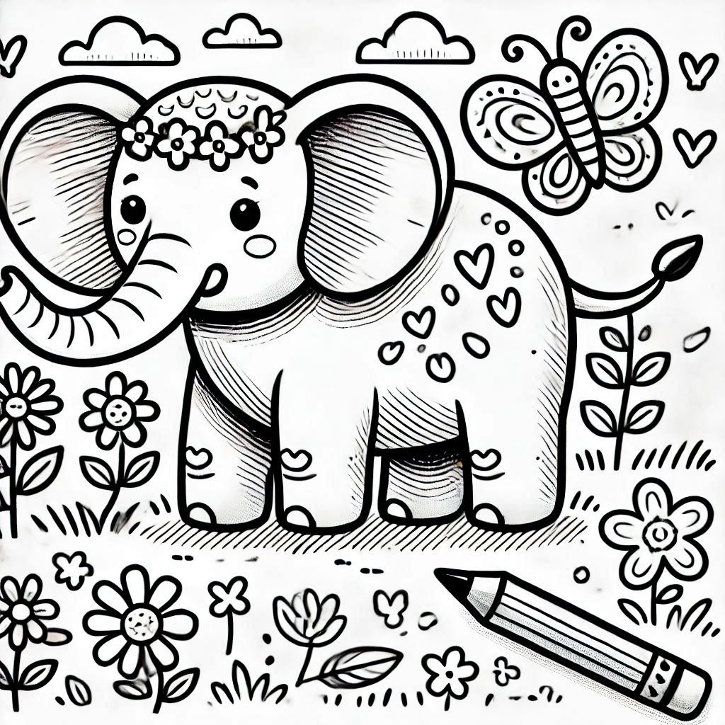 Elephant Drawing for Kids: Easy Step-by-Step Fun