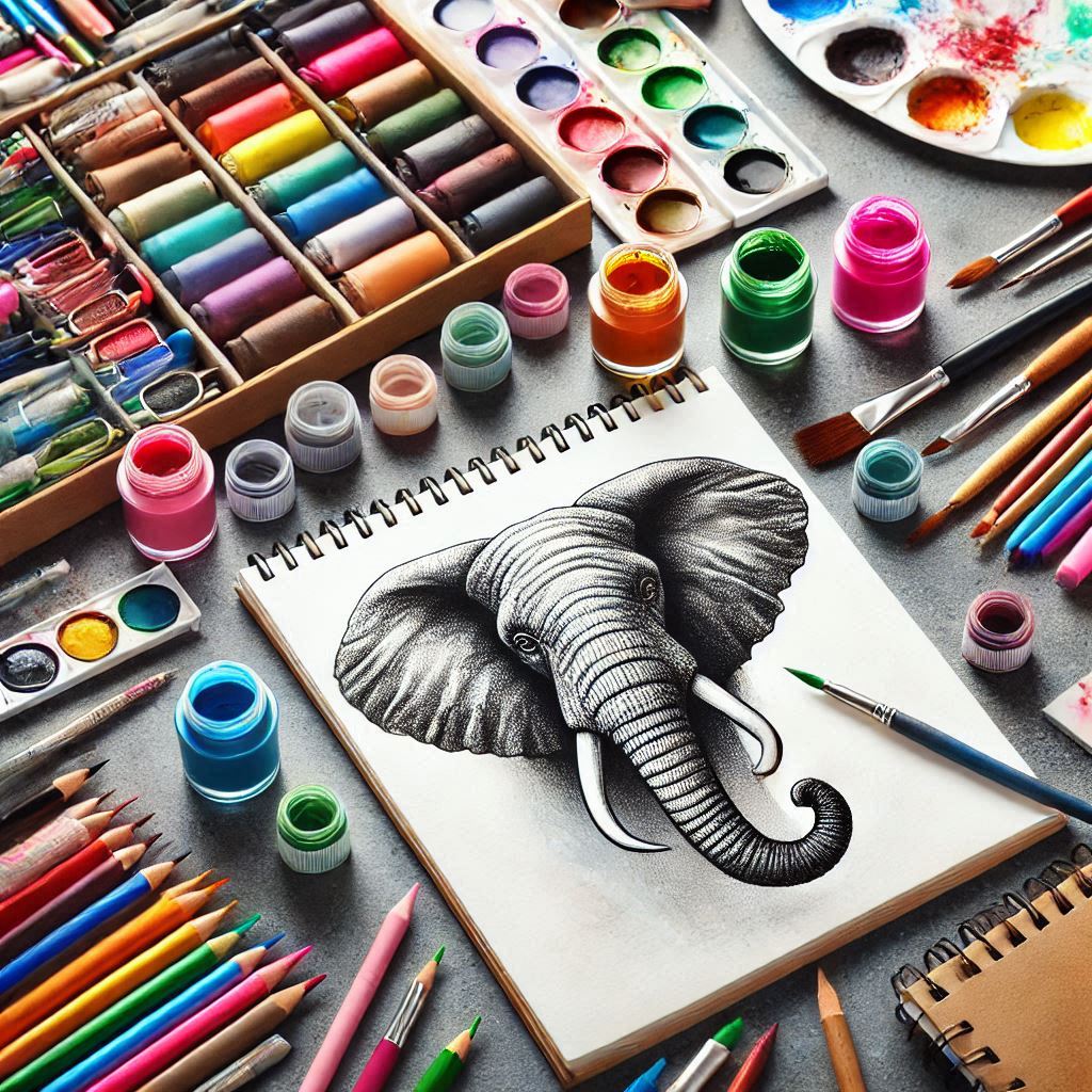 Materials Needed for Elephant Drawing