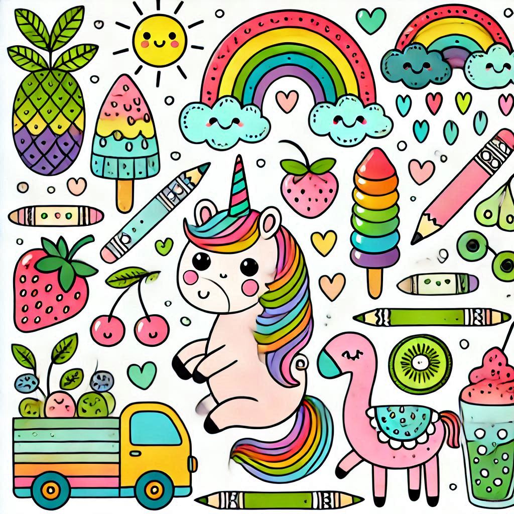 Easy Drawing for Kids with Colour: Fun Ideas to Try